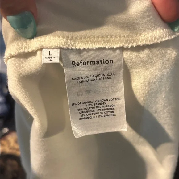 Reformation Cream Top/ Bodycon Dress - Picture 3 of 3